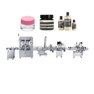 CE Standard Automatic Emulsion Production Line Small Cream Products Flling Filling Capping Labeling Machine With Video